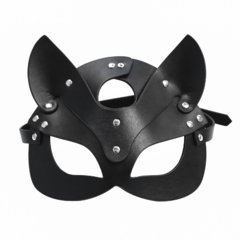 Маска кошечки Feral Feelings - Catwoman Mask, натуральная кожа, черная