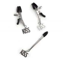Затискачі для сосків та клітора Art of Sex - Nipple and clit clamps KISS