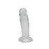 Прозрачный фаллоимитатор Alive Jelly Dildo Majestic, ТПЕ, присоска, диаметр 3.7см, длина 14.7см