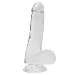 Прозрачный фаллоимитатор Alive Jelly Dildo Pepito, присоска, диаметр 3,5см, длина 15,5см