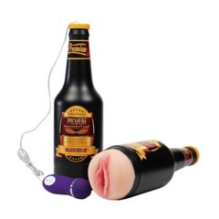 Мастурбатор вагина с вибрацией в виде бутылки пива Beer bottle masturbation Cup