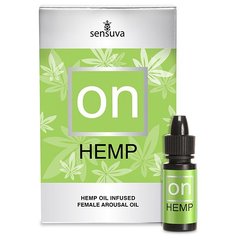 Возбуждающие капли для клитора Sensuva - ON for Her Hemp Infused Arousal Oil (5 мл) с маслом конопли