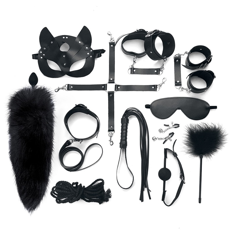 Набір Art of Sex - Maxi BDSM Set Leather, 13 предметів, натуральна шкіра