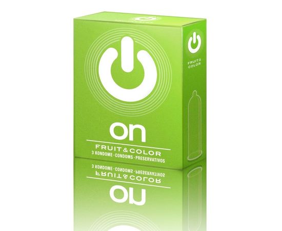 Ароматизированные цветные презервативы ON Fruit & Colour (3 шт.)
