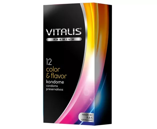 Цветные с ароматом презервативы VITALIS premium color&flavor (12 шт.)