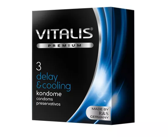 Охлаждающие презервативы VITALIS premium delay&cooling (3 шт.)