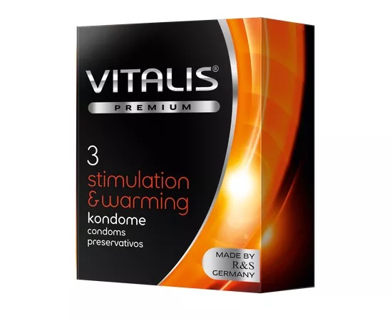 Согревающие презервативы VITALIS premium stimulation & warming (3 шт.)