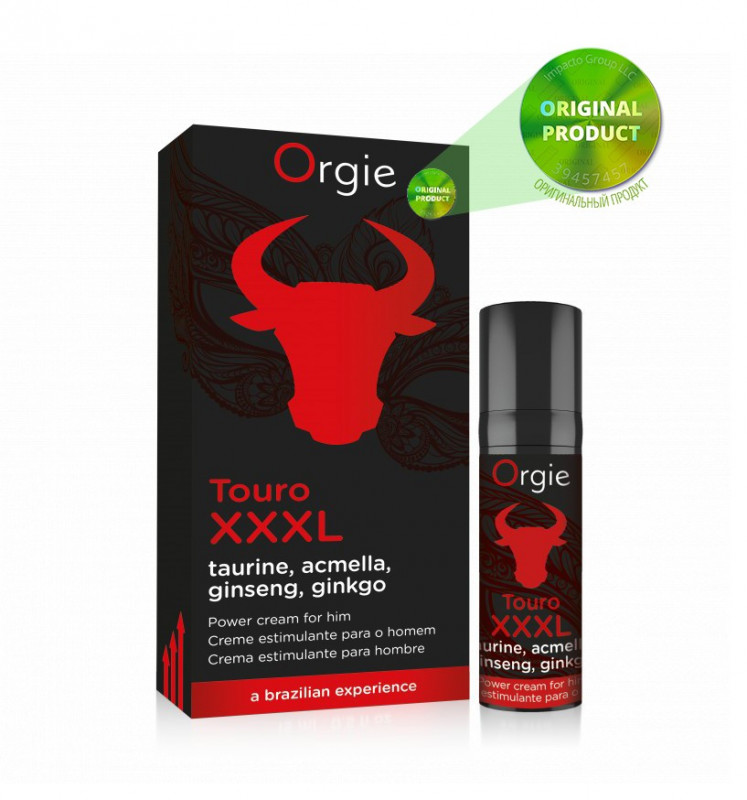 Крем для усиления эрекции и увеличения члена TOURO XXXL, 15 мл. ORGIE